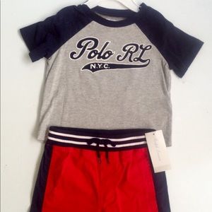 NEW WITH TAG RALPH LAUREN POLO BABY BOY TWO PIECE